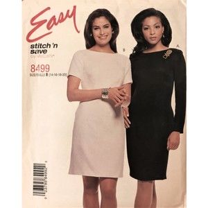 Vintage ©1996 Stitch n' Save 8499 Misses' Dress. Size 14-16-18-20